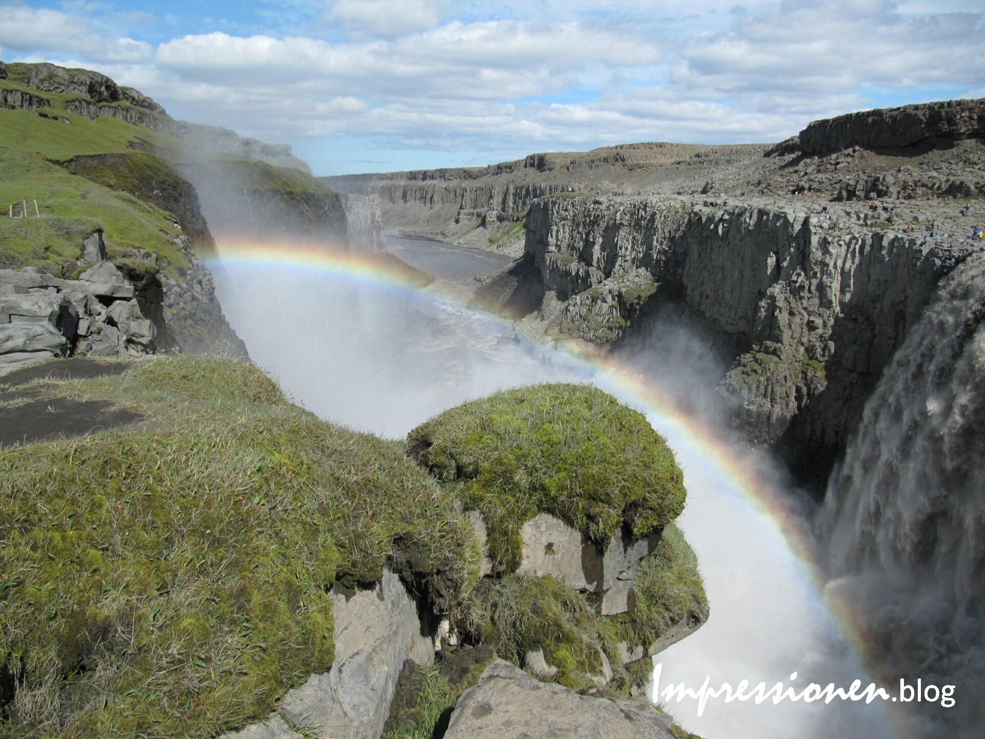Gischtwolke des Dettifoss